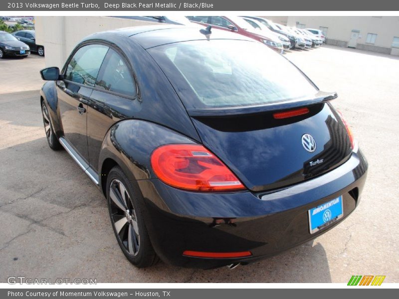 Deep Black Pearl Metallic / Black/Blue 2013 Volkswagen Beetle Turbo