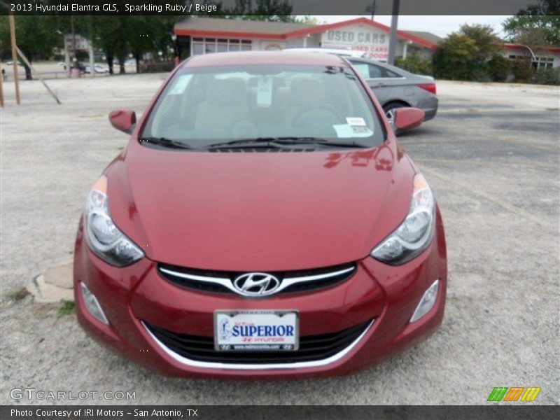 Sparkling Ruby / Beige 2013 Hyundai Elantra GLS