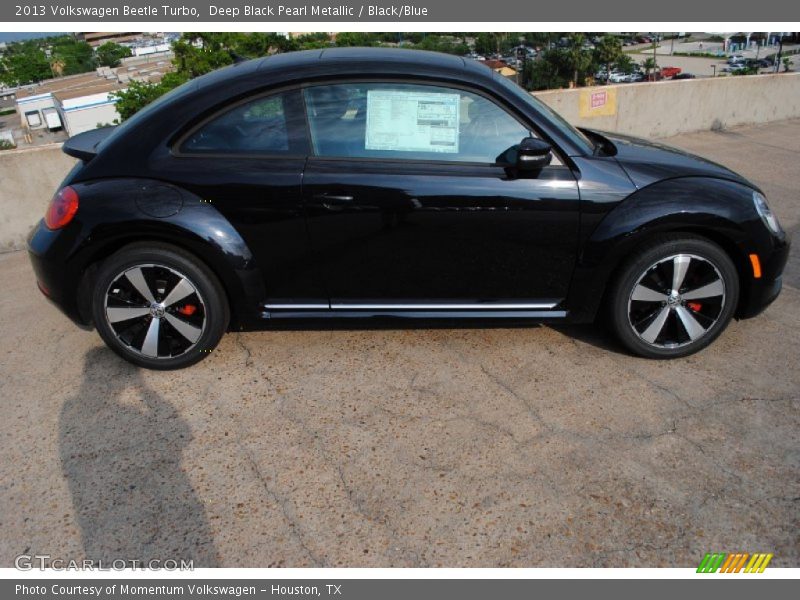 Deep Black Pearl Metallic / Black/Blue 2013 Volkswagen Beetle Turbo