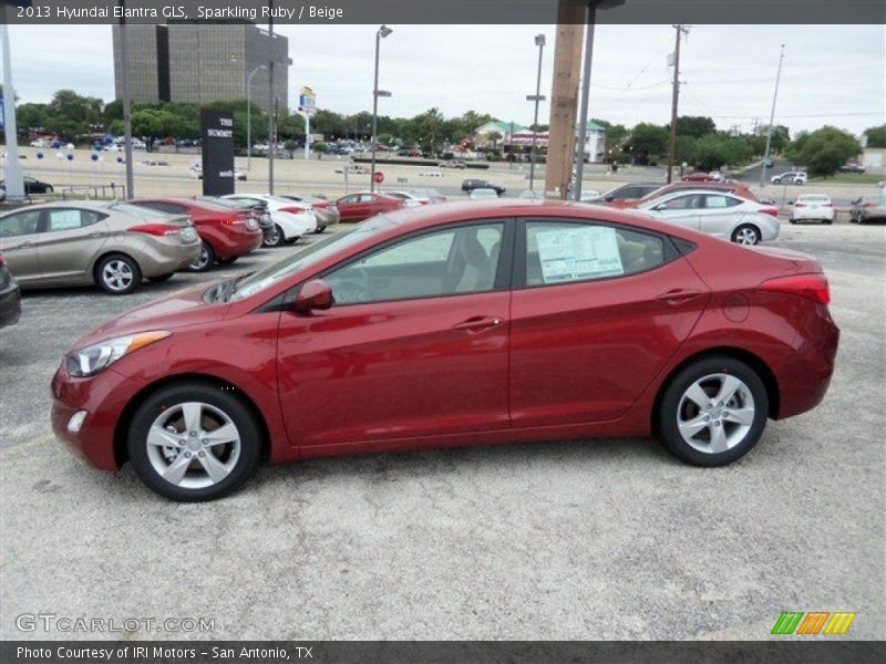 Sparkling Ruby / Beige 2013 Hyundai Elantra GLS