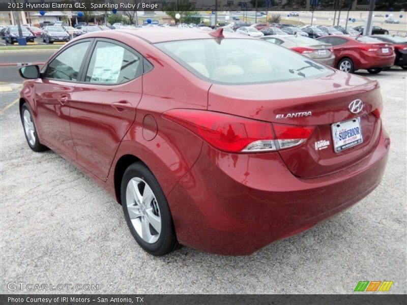 Sparkling Ruby / Beige 2013 Hyundai Elantra GLS