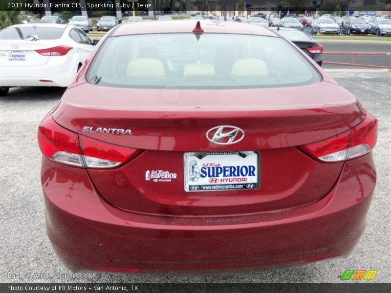 Sparkling Ruby / Beige 2013 Hyundai Elantra GLS