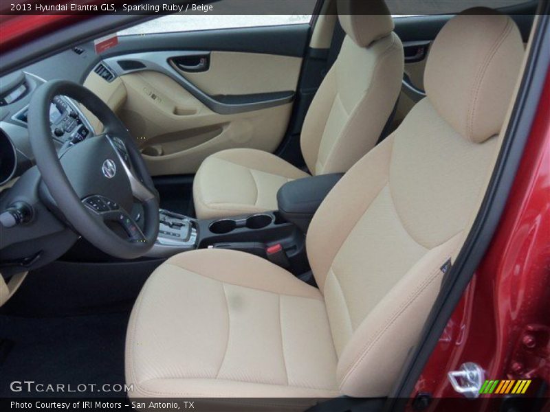 Sparkling Ruby / Beige 2013 Hyundai Elantra GLS