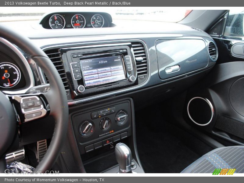 Deep Black Pearl Metallic / Black/Blue 2013 Volkswagen Beetle Turbo