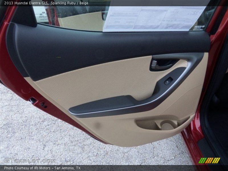 Sparkling Ruby / Beige 2013 Hyundai Elantra GLS