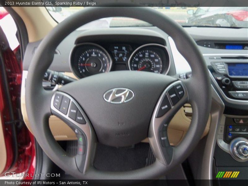 Sparkling Ruby / Beige 2013 Hyundai Elantra GLS