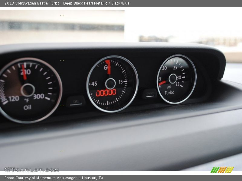 Deep Black Pearl Metallic / Black/Blue 2013 Volkswagen Beetle Turbo