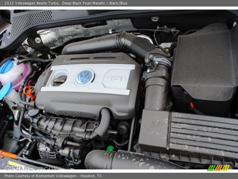 Deep Black Pearl Metallic / Black/Blue 2013 Volkswagen Beetle Turbo