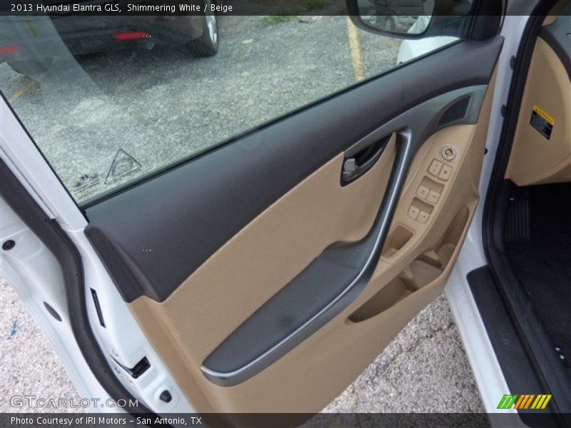 Shimmering White / Beige 2013 Hyundai Elantra GLS