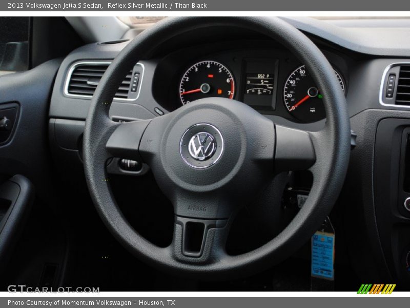 Reflex Silver Metallic / Titan Black 2013 Volkswagen Jetta S Sedan