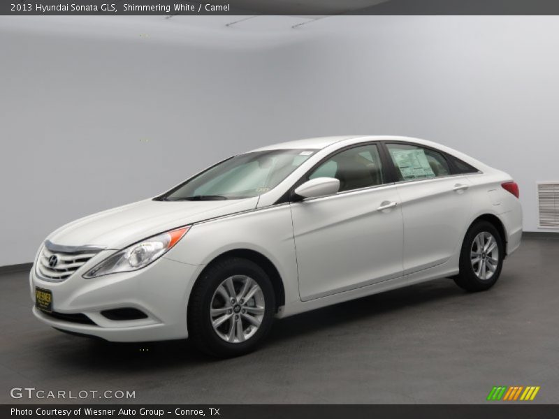 Shimmering White / Camel 2013 Hyundai Sonata GLS