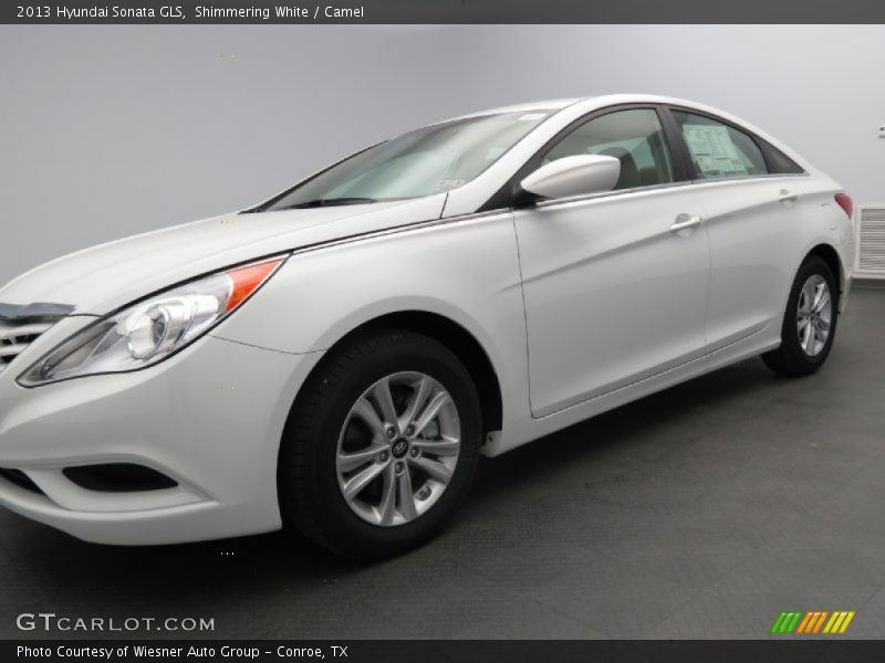 Shimmering White / Camel 2013 Hyundai Sonata GLS