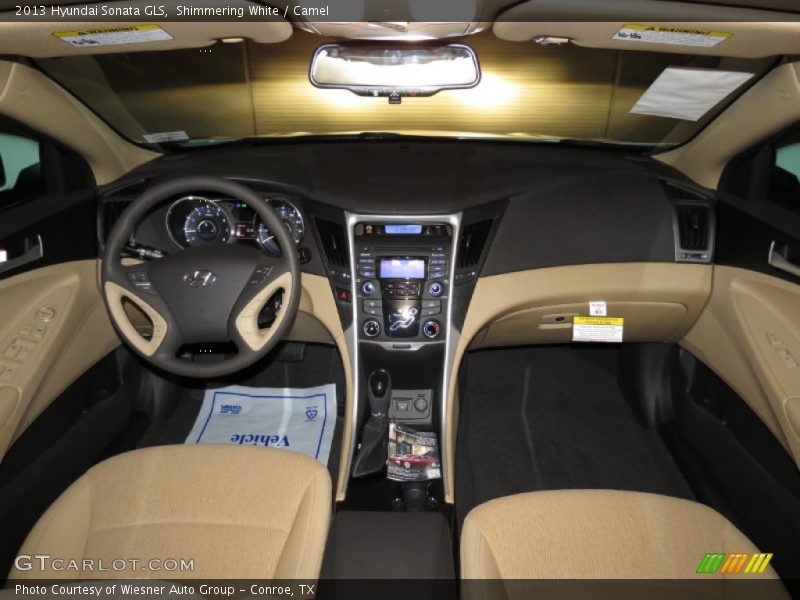 Shimmering White / Camel 2013 Hyundai Sonata GLS