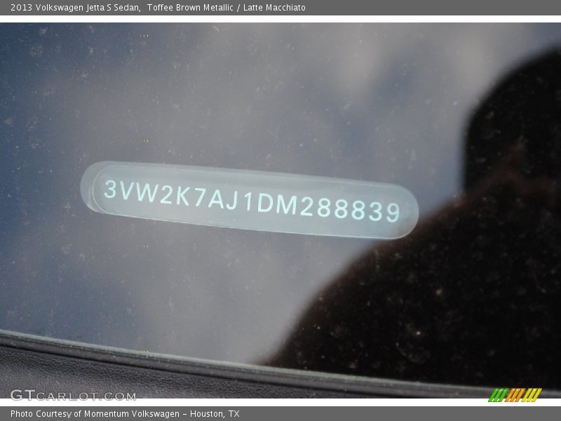 Toffee Brown Metallic / Latte Macchiato 2013 Volkswagen Jetta S Sedan