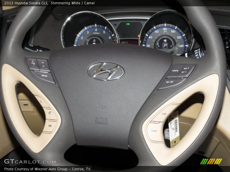Shimmering White / Camel 2013 Hyundai Sonata GLS