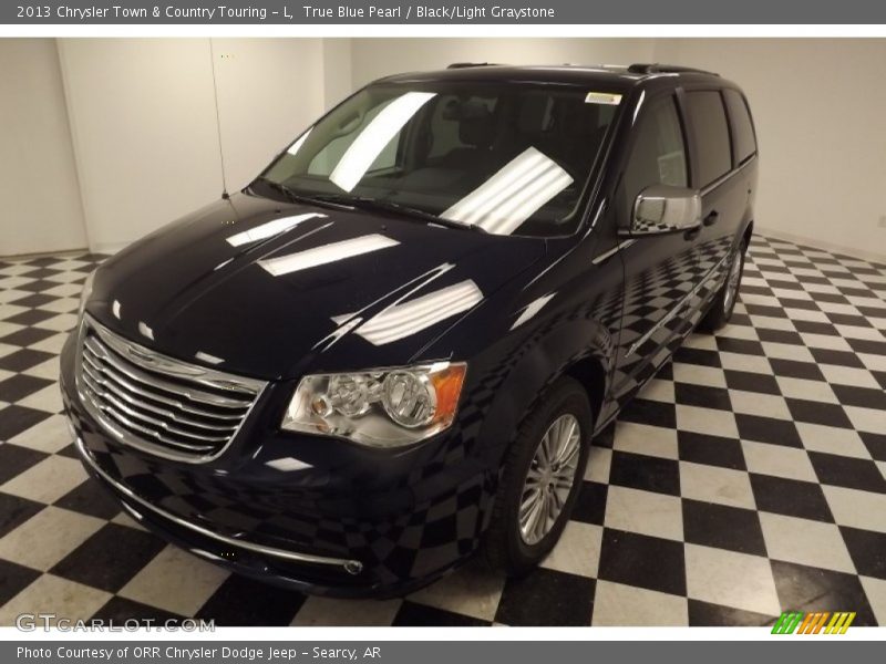 True Blue Pearl / Black/Light Graystone 2013 Chrysler Town & Country Touring - L