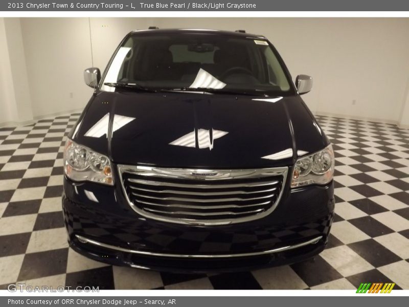 True Blue Pearl / Black/Light Graystone 2013 Chrysler Town & Country Touring - L