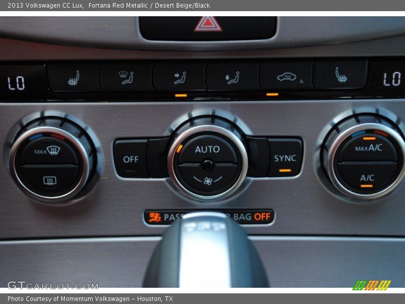 Fortana Red Metallic / Desert Beige/Black 2013 Volkswagen CC Lux