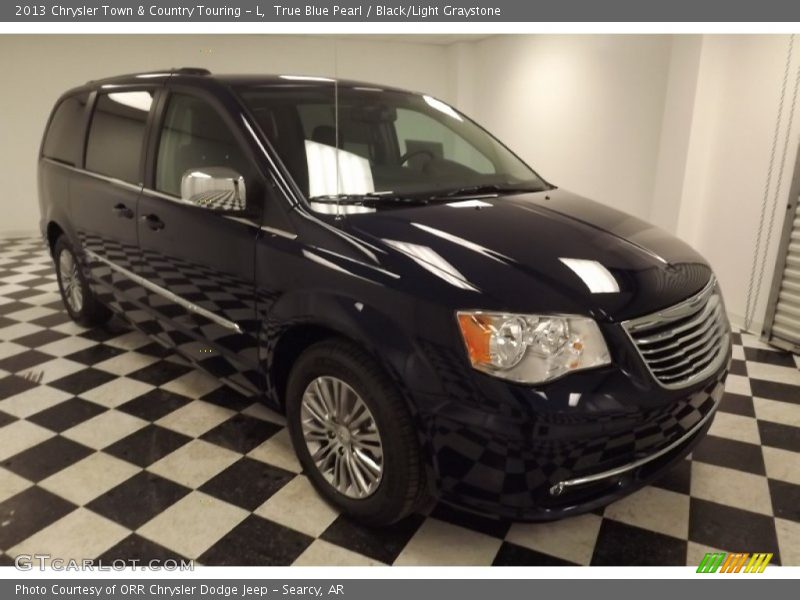 True Blue Pearl / Black/Light Graystone 2013 Chrysler Town & Country Touring - L