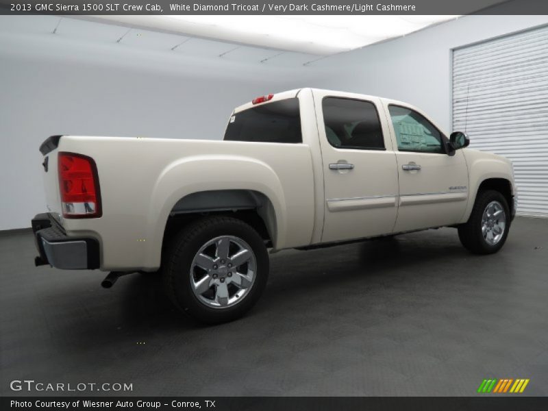 White Diamond Tricoat / Very Dark Cashmere/Light Cashmere 2013 GMC Sierra 1500 SLT Crew Cab