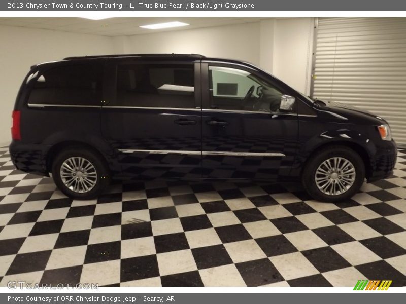 True Blue Pearl / Black/Light Graystone 2013 Chrysler Town & Country Touring - L