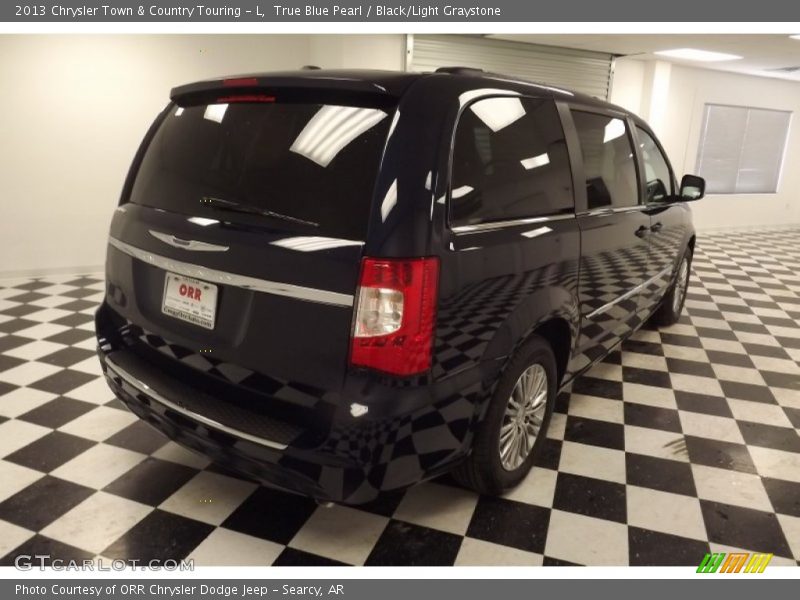 True Blue Pearl / Black/Light Graystone 2013 Chrysler Town & Country Touring - L