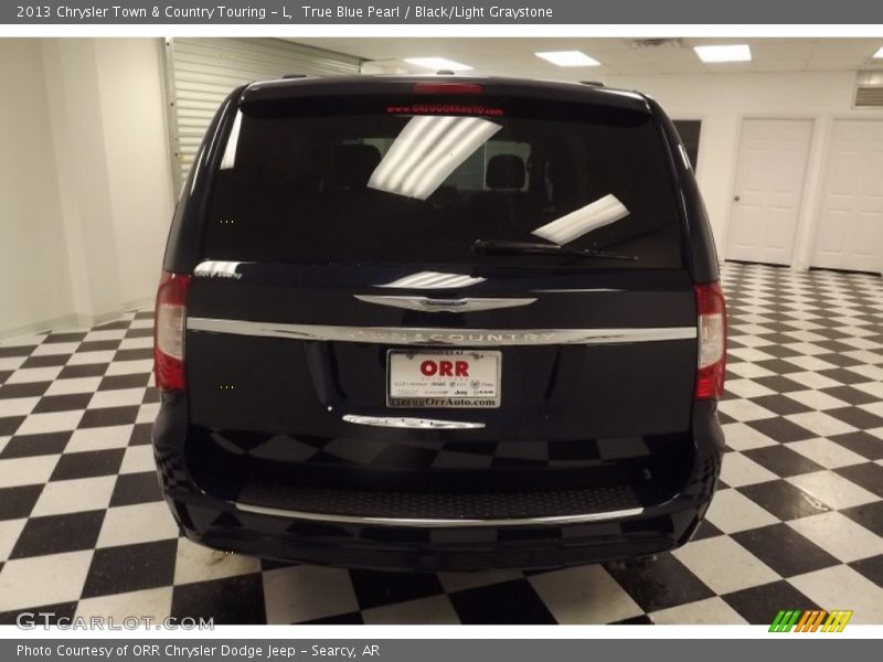 True Blue Pearl / Black/Light Graystone 2013 Chrysler Town & Country Touring - L