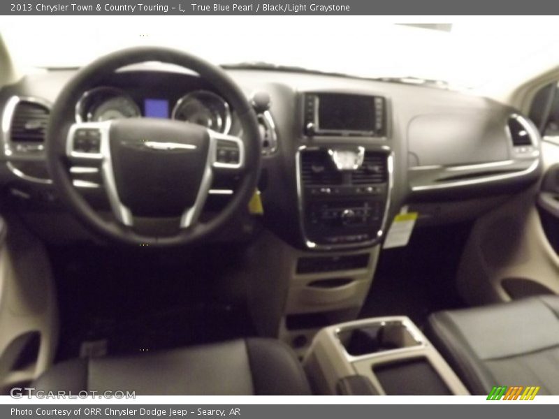True Blue Pearl / Black/Light Graystone 2013 Chrysler Town & Country Touring - L