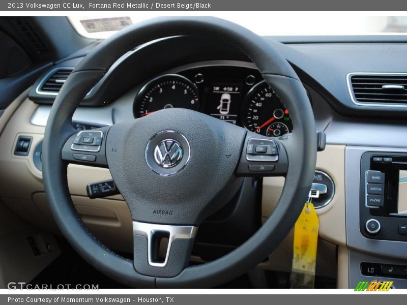 Fortana Red Metallic / Desert Beige/Black 2013 Volkswagen CC Lux