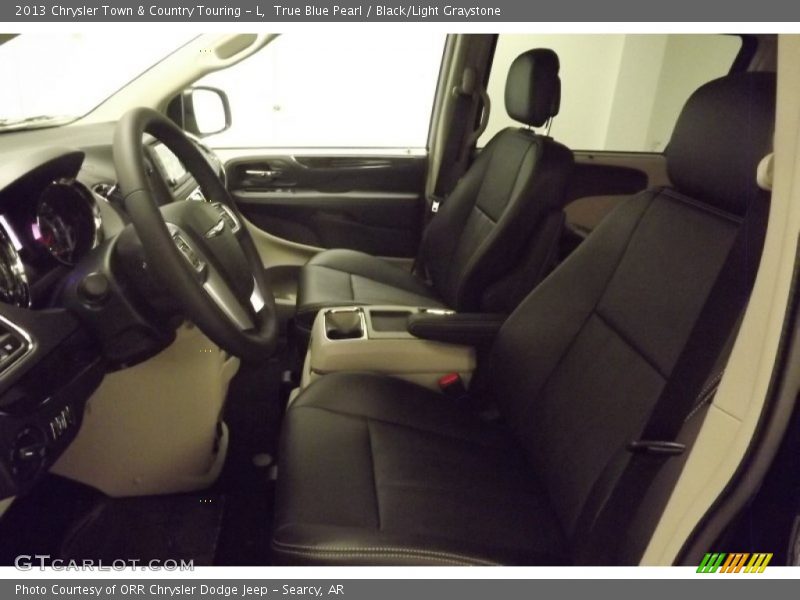 True Blue Pearl / Black/Light Graystone 2013 Chrysler Town & Country Touring - L