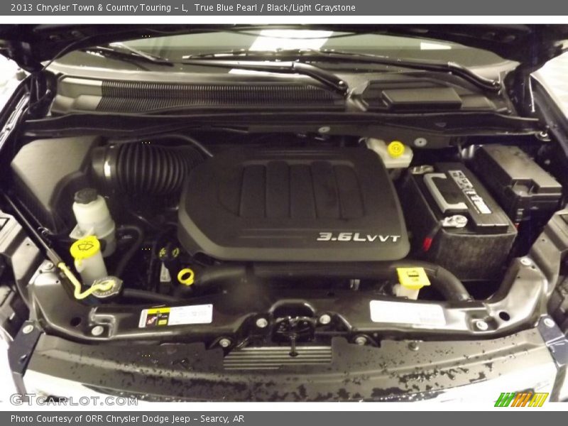 True Blue Pearl / Black/Light Graystone 2013 Chrysler Town & Country Touring - L