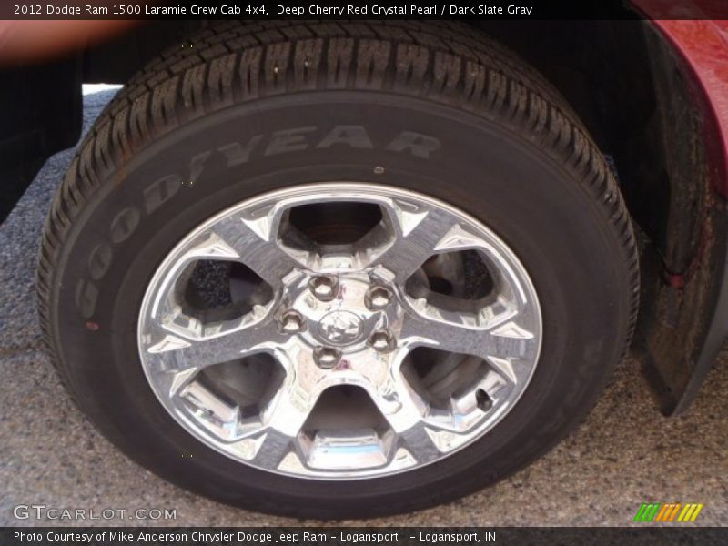 Deep Cherry Red Crystal Pearl / Dark Slate Gray 2012 Dodge Ram 1500 Laramie Crew Cab 4x4