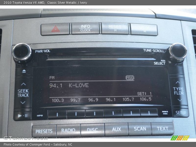 Classic Silver Metallic / Ivory 2010 Toyota Venza V6 AWD