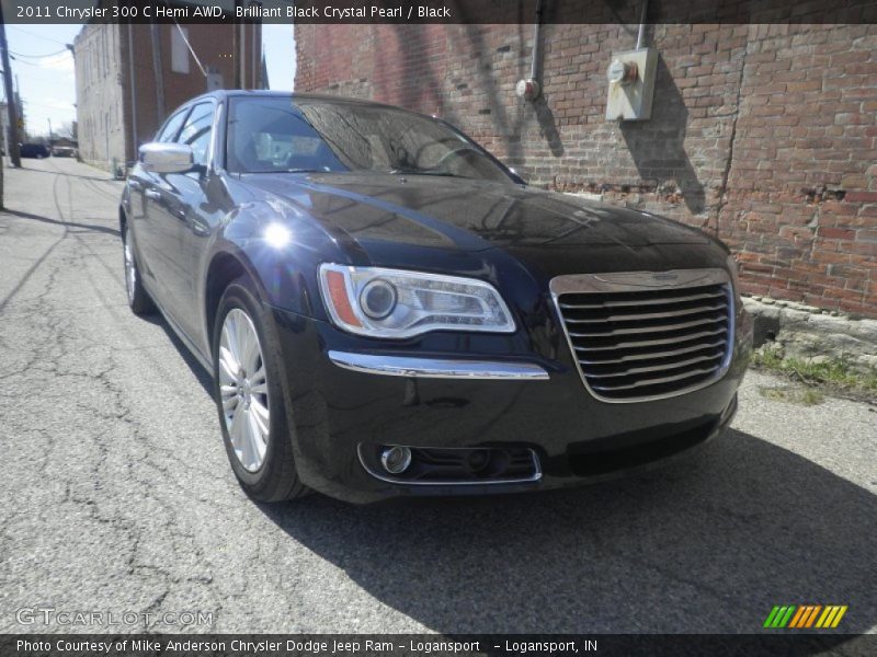 Brilliant Black Crystal Pearl / Black 2011 Chrysler 300 C Hemi AWD