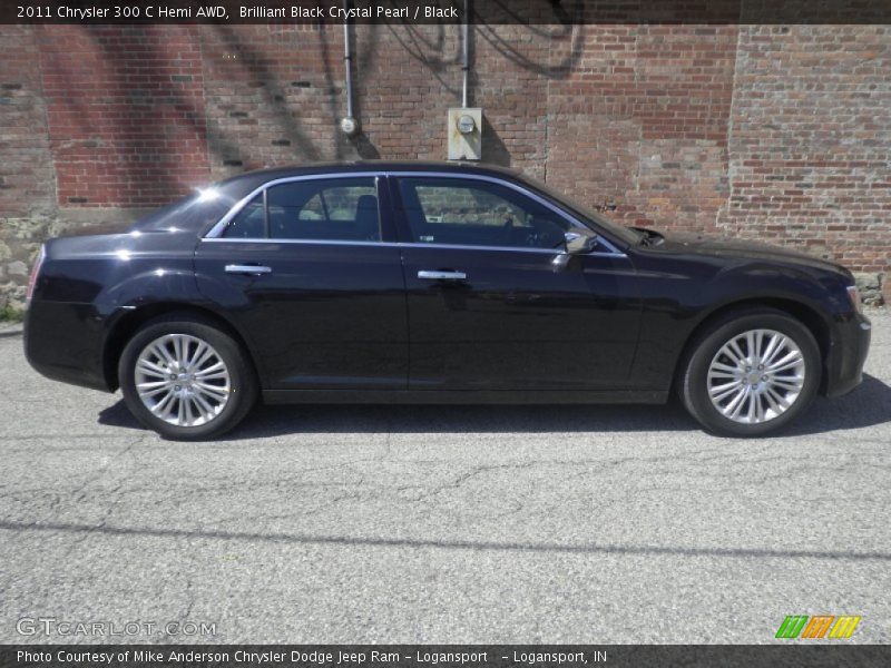 Brilliant Black Crystal Pearl / Black 2011 Chrysler 300 C Hemi AWD