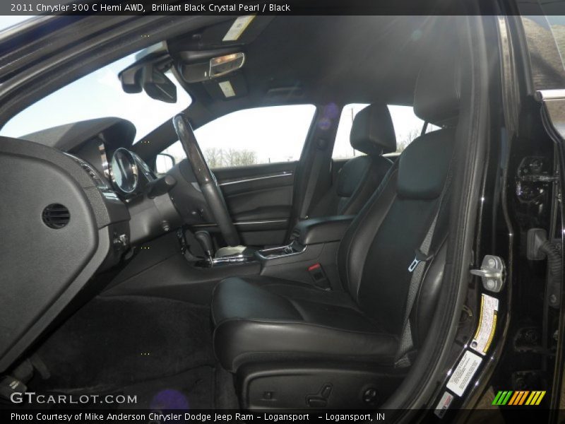 Brilliant Black Crystal Pearl / Black 2011 Chrysler 300 C Hemi AWD