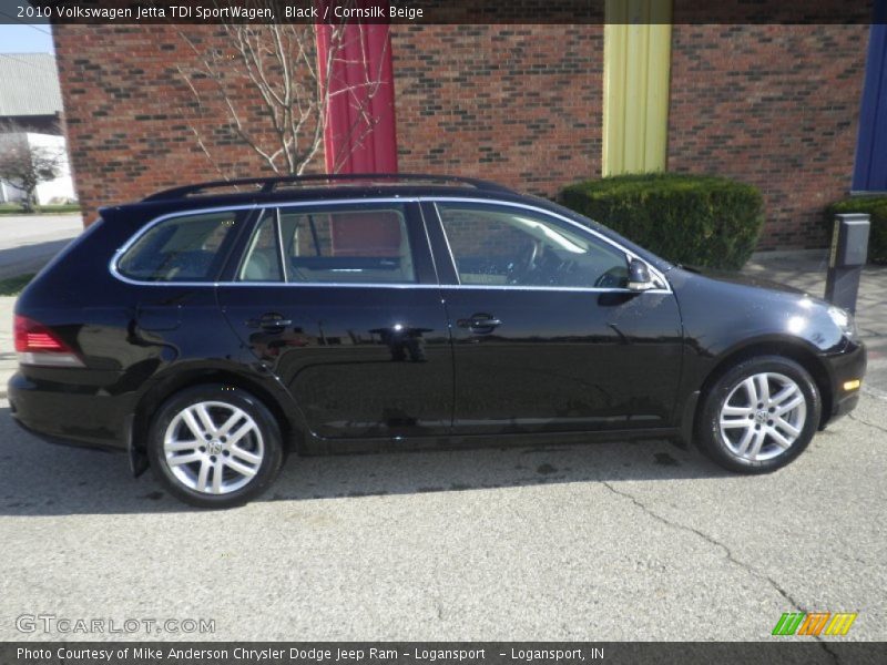 Black / Cornsilk Beige 2010 Volkswagen Jetta TDI SportWagen