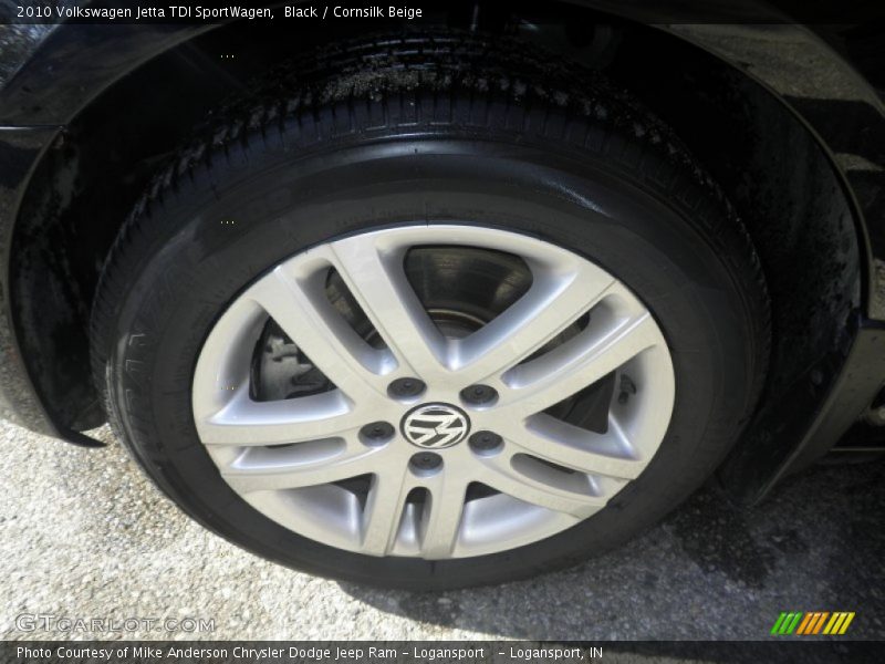 Black / Cornsilk Beige 2010 Volkswagen Jetta TDI SportWagen