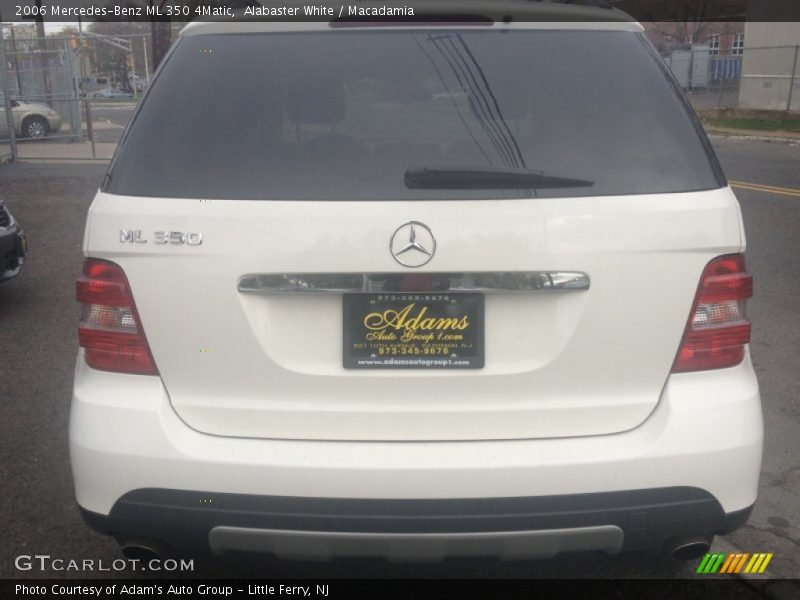 Alabaster White / Macadamia 2006 Mercedes-Benz ML 350 4Matic