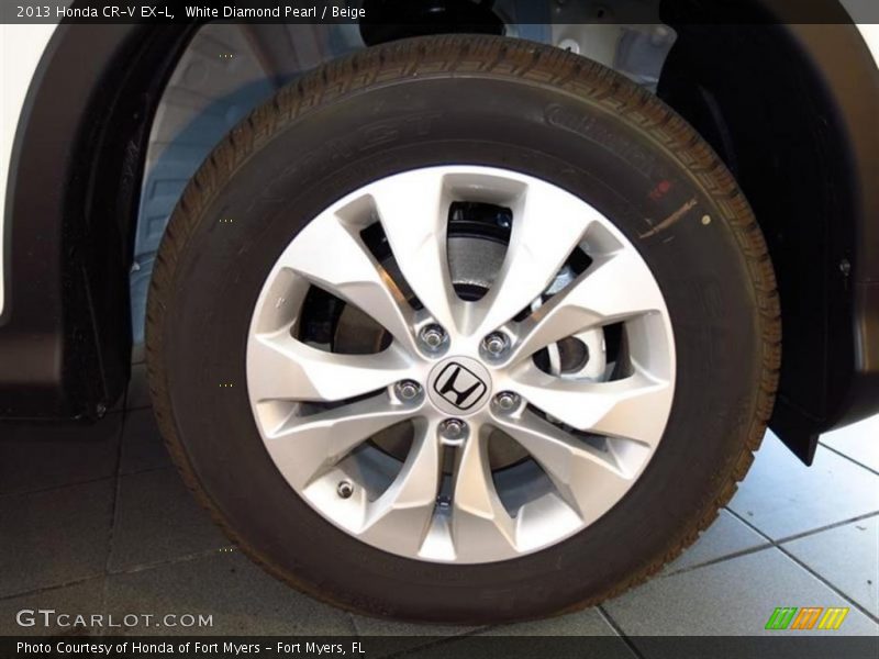 White Diamond Pearl / Beige 2013 Honda CR-V EX-L