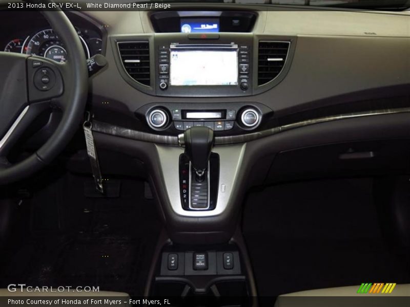 White Diamond Pearl / Beige 2013 Honda CR-V EX-L