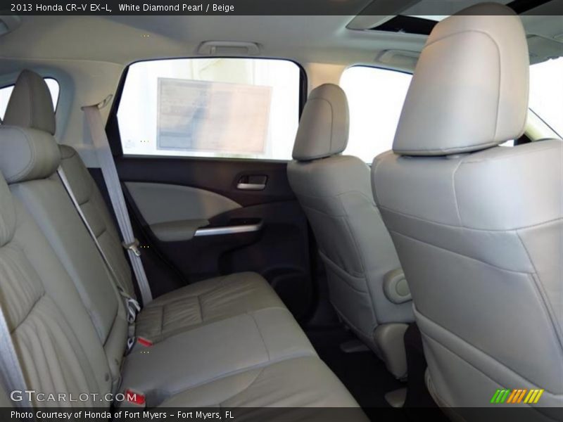 White Diamond Pearl / Beige 2013 Honda CR-V EX-L