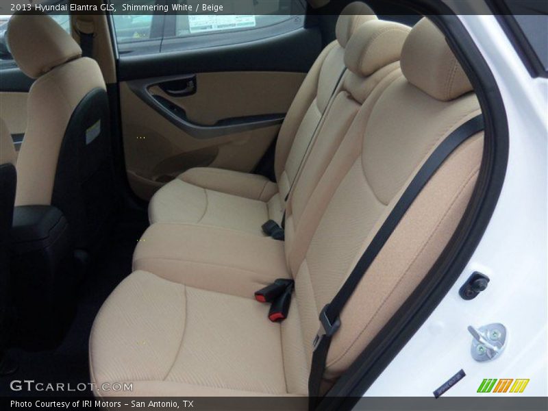 Shimmering White / Beige 2013 Hyundai Elantra GLS