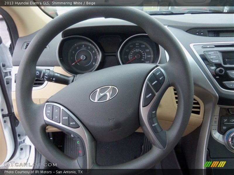 Shimmering White / Beige 2013 Hyundai Elantra GLS