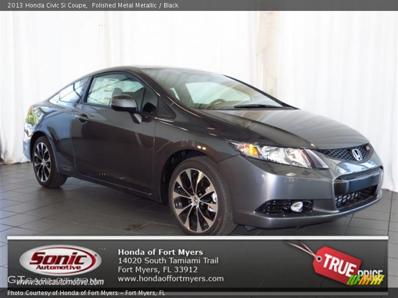 Polished Metal Metallic / Black 2013 Honda Civic Si Coupe