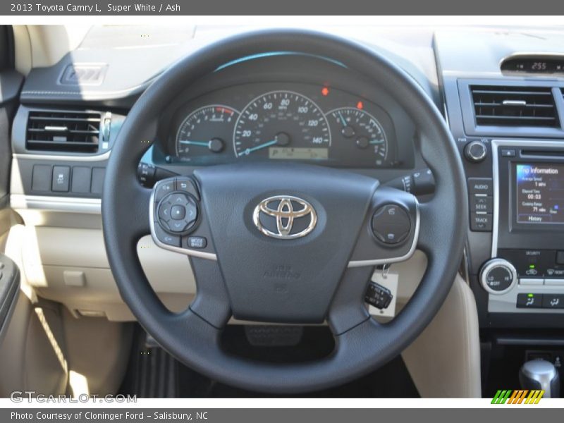 Super White / Ash 2013 Toyota Camry L