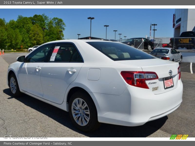 Super White / Ash 2013 Toyota Camry L