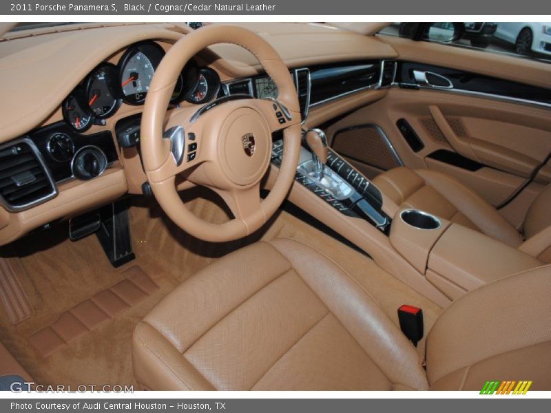 Black / Cognac/Cedar Natural Leather 2011 Porsche Panamera S