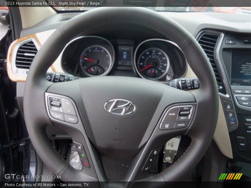 Night Sky Pearl / Beige 2013 Hyundai Santa Fe GLS