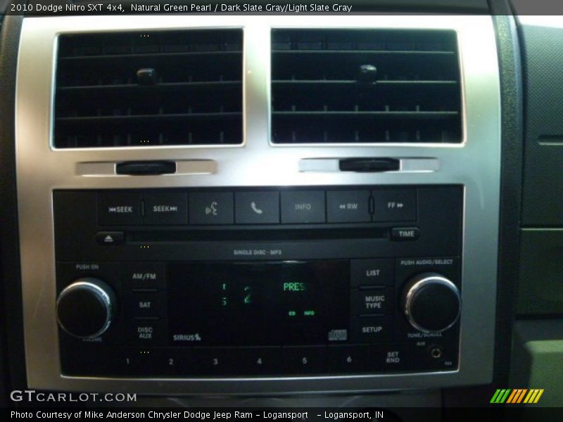 Natural Green Pearl / Dark Slate Gray/Light Slate Gray 2010 Dodge Nitro SXT 4x4